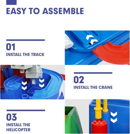 Magnetic Car & Airplane Track Toy for Boys Age 3-8 – Ambulance Vehicle Playset Gift - Image 3