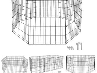 30-Inch Tall 8-Panel Dog Playpen – Large Pet Exercise Crate Fence for Indoor Outdoor Use