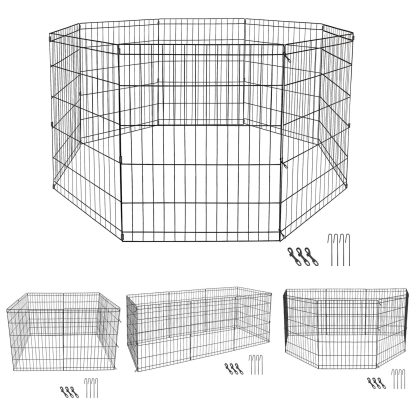 30-Inch Tall 8-Panel Dog Playpen – Large Pet Exercise Crate Fence for Indoor Outdoor Use