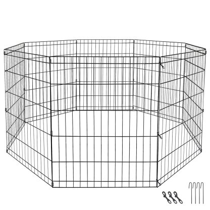 30-Inch Tall 8-Panel Dog Playpen – Large Pet Exercise Crate Fence for Indoor Outdoor Use - Image 2