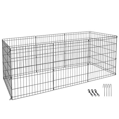30-Inch Tall 8-Panel Dog Playpen – Large Pet Exercise Crate Fence for Indoor Outdoor Use - Image 4