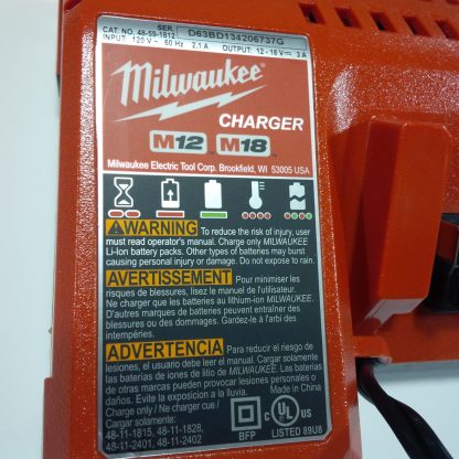 Milwaukee Genuine M18 & M12 Battery Charger – 48-59-1812 Dual Port for 12V & 18V Lithium-Ion Batteries - Image 2