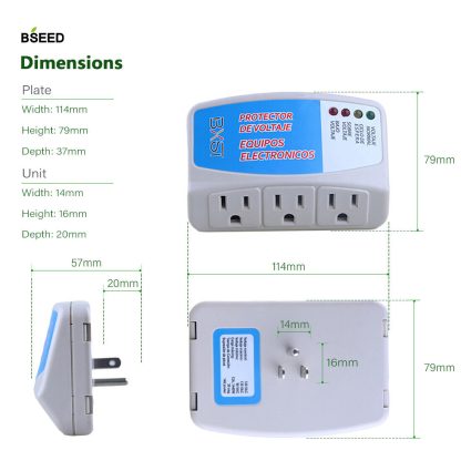 120V Appliance Surge Protector for Refrigerator – US Voltage Brownout Power Surge Protection Plug - Image 3
