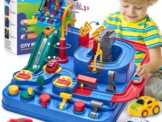 Magnetic Car & Airplane Track Toy for Boys Age 3-8 – Ambulance Vehicle Playset Gift