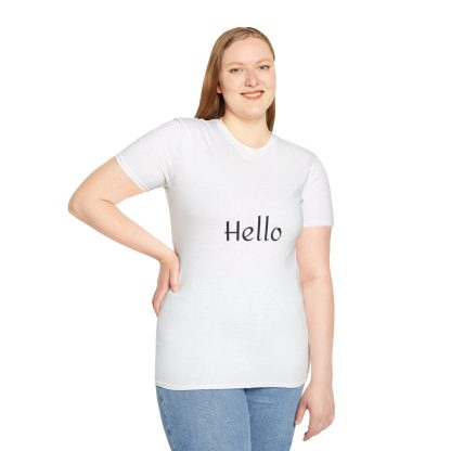 Hello Unisex Softstyle T-Shirt, Casual Wear, Gift for Friends, Summer Fashion, Everyday Comfort, Birthday Gift - Image 5
