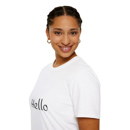 Hello Unisex Softstyle T-Shirt, Casual Wear, Gift for Friends, Summer Fashion, Everyday Comfort, Birthday Gift - Image 6