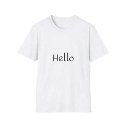 Hello Unisex Softstyle T-Shirt, Casual Wear, Gift for Friends, Summer Fashion, Everyday Comfort, Birthday Gift